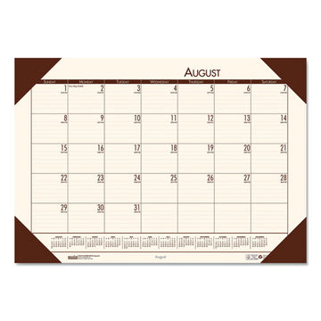 House of Doolittle™ Ecotones Recycled Academic Desk Pad Calendar, 18.5 X 13, Cream Sheets, Brown Corners, 12-month (aug To July): 2021 To 2022 freeshipping - TVN Wholesale
